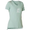 T-shirt Sport Pilates Gym Douce Femme 510 Vert Imprimé