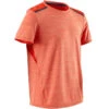 T-Shirt Synthétique Respirant Manches Courtes S500 Garçon GYM ENFANT Orange