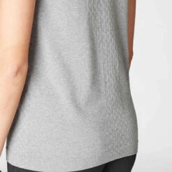 T-SHIRT YOGA DYNAMIQUE FEMME SANS COUTURES GRIS CHINE -Magasin De Vêtements De Sport t shirt yoga dynamique femme sans coutures gris chine 7