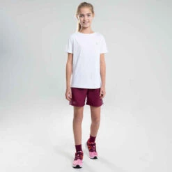 Decathlon Tee-shirt D'athlétisme Manches Courtes Respirant Enfant AT 100 Blanc -Magasin De Vêtements De Sport tee shirt enfant d athletisme at 100 orange fluo 11
