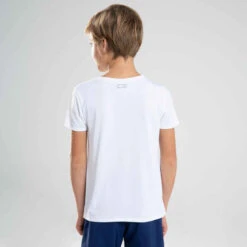 Decathlon Tee-shirt D'athlétisme Manches Courtes Respirant Enfant AT 100 Blanc -Magasin De Vêtements De Sport tee shirt enfant d athletisme at 100 orange fluo 7