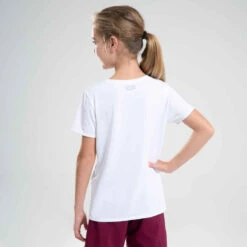 Decathlon Tee-shirt D'athlétisme Manches Courtes Respirant Enfant AT 100 Blanc -Magasin De Vêtements De Sport tee shirt enfant d athletisme at 100 orange fluo 8