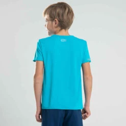 Decathlon Tee Shirt Enfant D'athlétisme AT 300 Turquoise -Magasin De Vêtements De Sport tee shirt enfant d athletisme at 300 violet 2