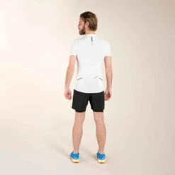 TEE SHIRT DE TRAIL RUNNING MANCHES COURTES ZIP HOMME BLANC -Magasin De Vêtements De Sport tee shirt manches courtes trail running noir homme 8