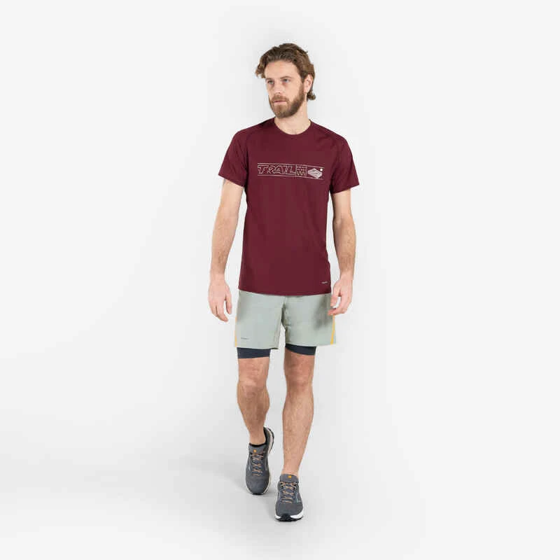 TEE SHIRT DE TRAIL RUNNING MANCHES COURTES GRAPH HOMME BORDEAUX 6 TEE SHIRT DE TRAIL RUNNING MANCHES COURTES GRAPH HOMME BORDEAUX – Image 6