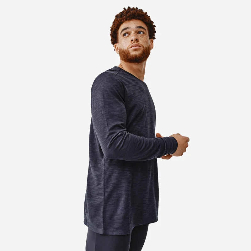 Kalenji T-shirt Running Manches Longues Respirant Homme - Dry+ Noir 1 Kalenji T-shirt Running Manches Longues Respirant Homme - Dry+ Noir