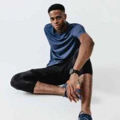 Kalenji T-shirt Running Respirant Et Ventilé Homme - Dry+ Breath Bleu Ardoise -Magasin De Vêtements De Sport tee shirt running homme respirant kalenji dry breath bleu ardoise 3