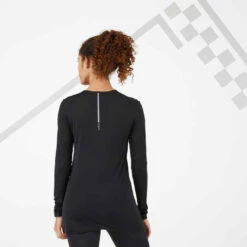 TEE SHIRT RUNNING MANCHES LONGUES FEMME RESPIRANT KIPRUN CARE NOIR -Magasin De Vêtements De Sport tee shirt running manches longues femme respirant kiprun care noir 2