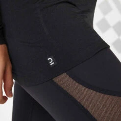 TEE SHIRT RUNNING MANCHES LONGUES FEMME RESPIRANT KIPRUN CARE NOIR -Magasin De Vêtements De Sport tee shirt running manches longues femme respirant kiprun care noir 4