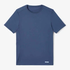 Kalenji T-shirt Running Respirant Homme - Dry Bleu Ardoise -Magasin De Vêtements De Sport tee shirt running run dry rouge cerise fluo homme 5