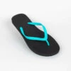 TONGS Femme 100 Noir Turquoise