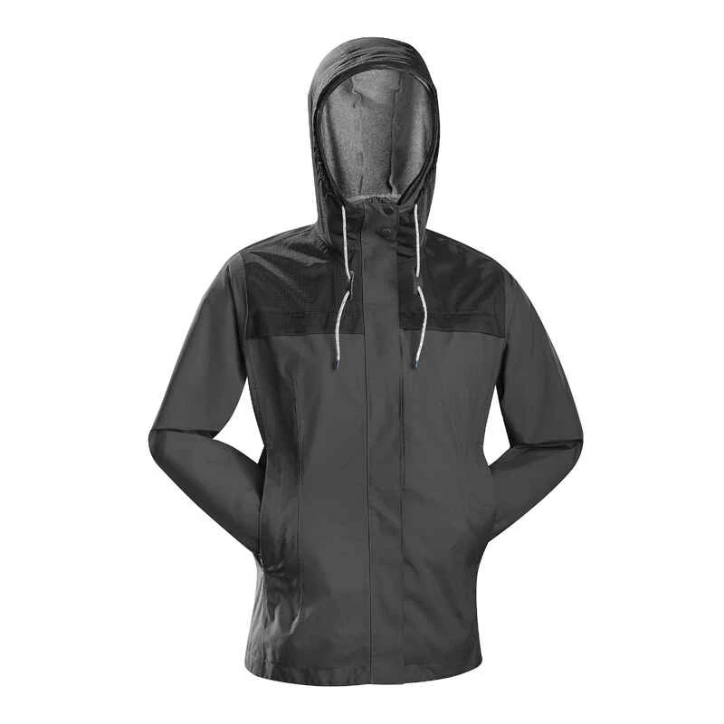 Veste 3en1 Imperméable Confort 0°C De Trek Voyage - TRAVEL 100 Gris Foncé-femme 2 Veste 3en1 Imperméable Confort 0°C De Trek Voyage - TRAVEL 100 Gris Foncé-femme – Image 2