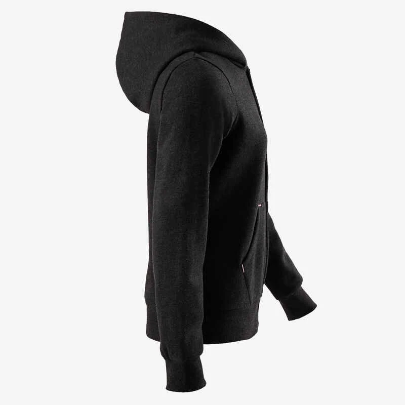 Veste Capuche Chaude 100 Fille GYM ENFANT Gris Imprimé 2 Veste Capuche Chaude 100 Fille GYM ENFANT Gris Imprimé – Image 2