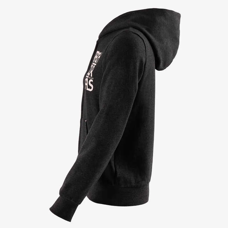 Veste Capuche Chaude 100 Fille GYM ENFANT Gris Imprimé 4 Veste Capuche Chaude 100 Fille GYM ENFANT Gris Imprimé – Image 4