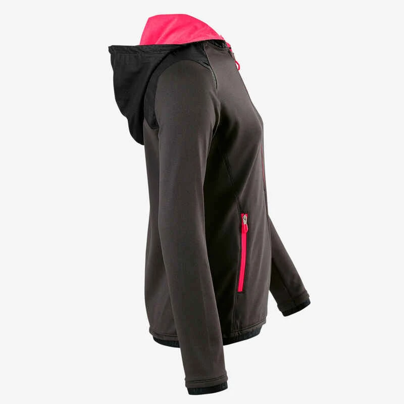 Veste Capuche Chaude, Respirante S900 Fille GYM ENFANT Gris Chiné Foncé 2 Veste Capuche Chaude, Respirante S900 Fille GYM ENFANT Gris Chiné Foncé – Image 2