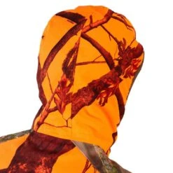 VESTE CHASSE IMPERMÉABLE SILENCIEUSE LIGHT CAMO FLUO 500 -Magasin De Vêtements De Sport veste chasse impermeable silencieuse light camo fluo 500 10