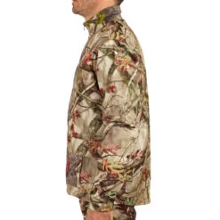 VESTE CHASSE SILENCIEUSE RESPIRANTE 100 CAMO FORET -Magasin De Vêtements De Sport veste chasse silencieuse respirante 100 camo foret 2