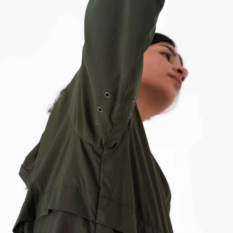 Kalenji Veste Running Coupe Vent Femme - Wind Breath Kaki 7 Kalenji Veste Running Coupe Vent Femme - Wind Breath Kaki – Image 7