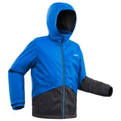 WEDZE VESTE DE SKI ENFANT CHAUDE ET IMPERMEABLE 100 BLEUE