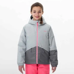 WEDZE VESTE DE SKI ENFANT CHAUDE ET IMPERMEABLE - 100 GRISE -Magasin De Vêtements De Sport veste de ski enfant chaude et impermeable 100 grise 2