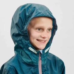 Quechua Veste Imperméable De Randonnée - MH150 Turquoise - Enfant 7-15 Ans -Magasin De Vêtements De Sport veste impermeable de randonnee mh150 turquoise enfant 7 15 ans 4