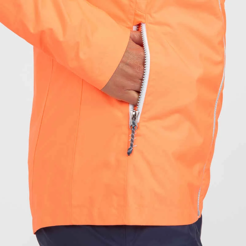 Tribord Veste Imperméable De Voile Femme SAILING 100 Corail Fluo 8 Tribord Veste Imperméable De Voile Femme SAILING 100 Corail Fluo – Image 8