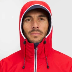 Tribord Veste Imperméable De Voile - Veste De Pluie SAILING 100 Homme Bleu Rouge -Magasin De Vêtements De Sport veste impermeable de voile veste de pluie coupe vent sailing 100 homme navy 4