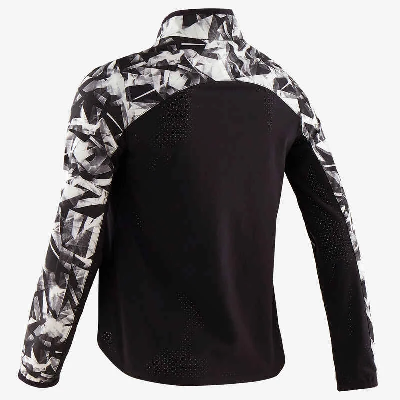 Veste Légère Respirante W500 Fille GYM ENFANT Noir Imprimé 3 Veste Légère Respirante W500 Fille GYM ENFANT Noir Imprimé – Image 3