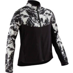 Veste Légère Respirante W500 Fille GYM ENFANT Noir Imprimé