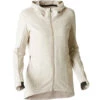 Veste Longue 500 Capuche Gym Stretching Femme Beige