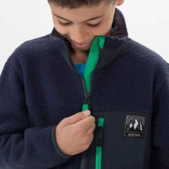 Quechua VESTE POLAIRE CHAUDE DE RANDONNEE - MH500 BLEUE MARINE - ENFANT 7-15 ANS -Magasin De Vêtements De Sport veste polaire chaude de randonnee mh500 bleue marine enfant 7 15 ans 5