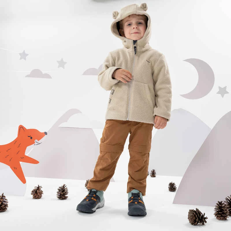 Quechua Veste Polaire De Randonnée - MH500 KID Beige - Enfant 2-6 Ans 3 Quechua Veste Polaire De Randonnée - MH500 KID Beige - Enfant 2-6 Ans – Image 3