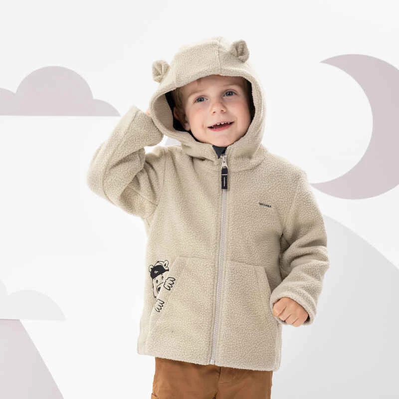 Quechua Veste Polaire De Randonnée - MH500 KID Beige - Enfant 2-6 Ans 4 Quechua Veste Polaire De Randonnée - MH500 KID Beige - Enfant 2-6 Ans – Image 4