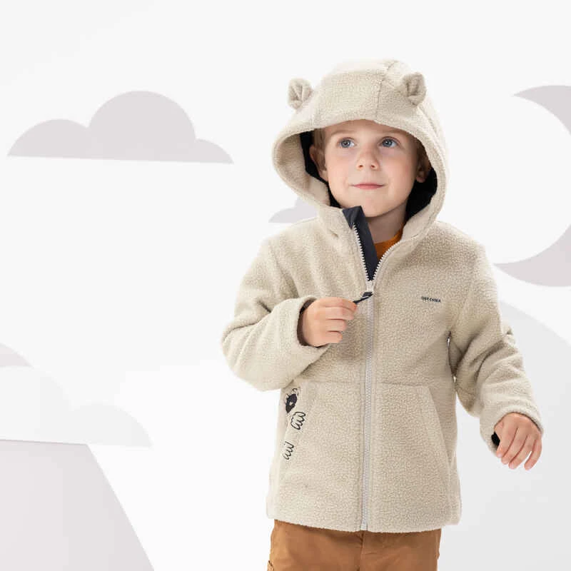 Quechua Veste Polaire De Randonnée - MH500 KID Beige - Enfant 2-6 Ans 5 Quechua Veste Polaire De Randonnée - MH500 KID Beige - Enfant 2-6 Ans – Image 5