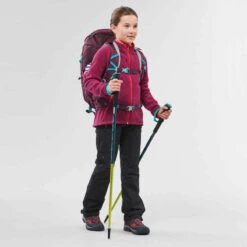 Quechua Veste Polaire De Randonnée - MH150 Violette - Enfant 7-15 Ans -Magasin De Vêtements De Sport veste polaire randonnee enfant mh150 turquoise 3