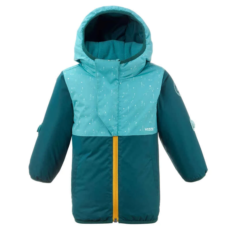 WEDZE Veste Ski Bébé - WARM LUGIKLIP Turquoise 2 WEDZE Veste Ski Bébé - WARM LUGIKLIP Turquoise – Image 2